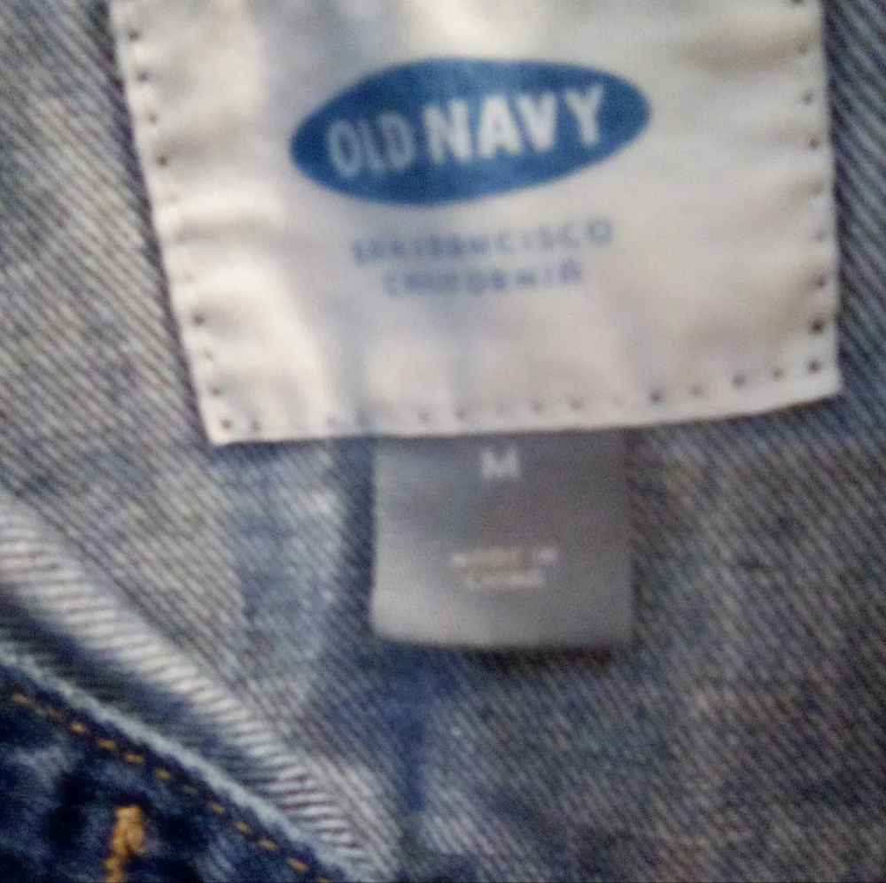 Old Navy San Francisco California Denim Jean Jacket Trucker Size M 100% Cotton - Picture 9 of 9